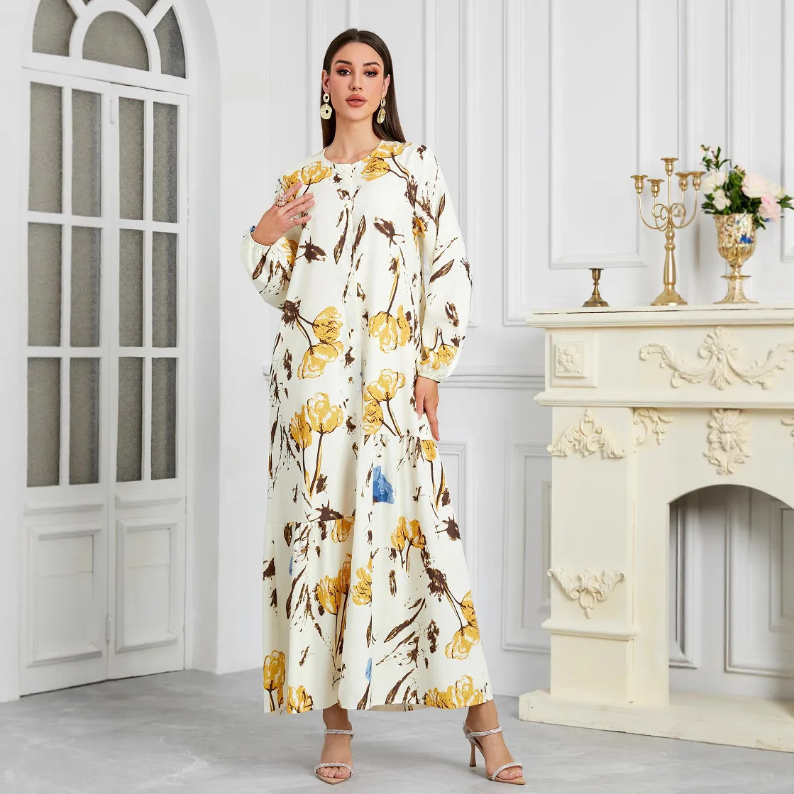 

Мусульманское женское платье Дубай Турция Абая женский халат 2025 мусульманское длинное платье Халат Абая Рамадан Дубай Роскошный ислам Элегантный