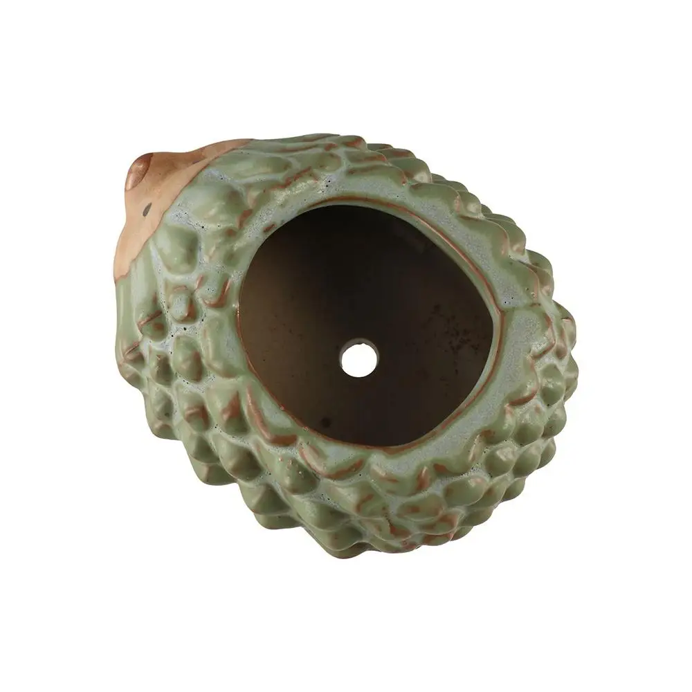 

Desktop Decor Ceramic Hedgehog Flowerpot Small Retro Cartoon Animal Planter Cute Durable Succulent Plant Pot Home