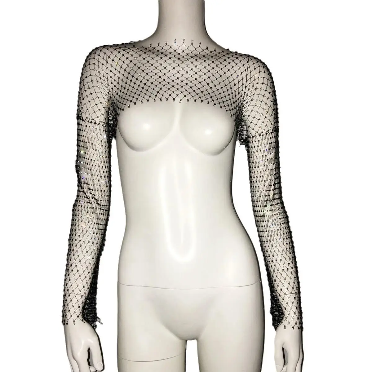 

Women's Sweet And Spicy Me T-irt Sparkling Diamond Design Polyester Long Sve Slim Fit Sexy Sle Pure Color Summer 2024