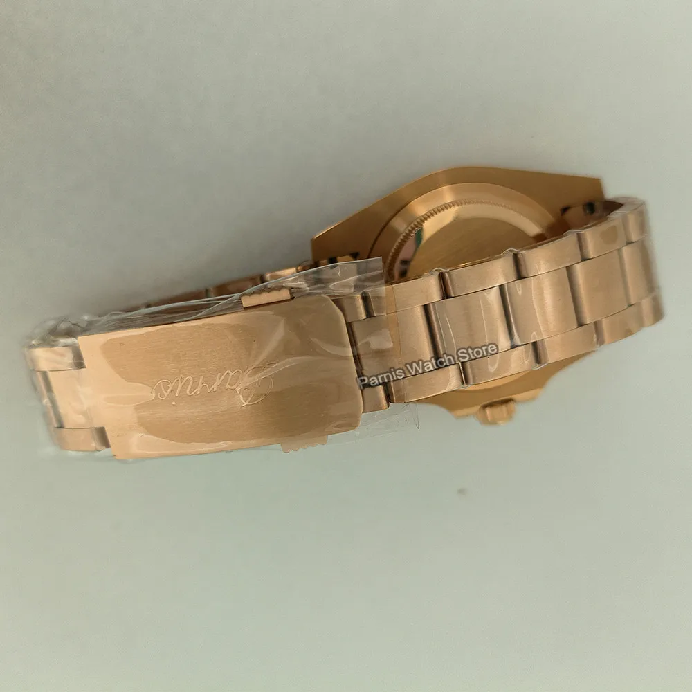 Parhéritage-Montre existent Gstuff pour Homme, Verre Saphir, Lunette Rotative, Or Rose, Document, 40mm