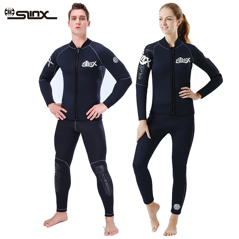 5mm Neoprene Top Wetsuit Surf Suit Kitesurf Swimwear Winter Underwater Spearfishing Long Sleeve Scuba Diving Clothes Men Women