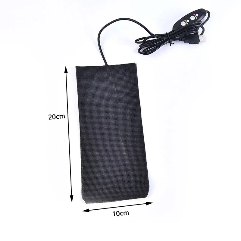 1PC USB Safe Heating Warmer Pad For Cloth Vest Jacket Shoes Socks Warm Paste Pads Fast-Heating Carbon Fiber Heating Pad