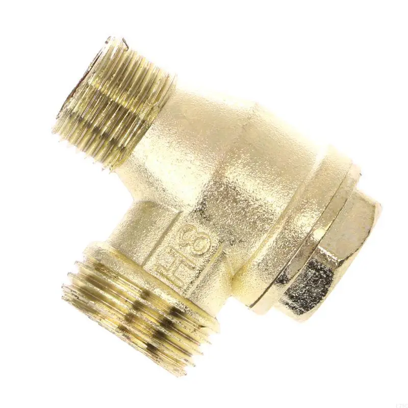 Compresor metal 3 vías con rosca macho U75C, control para válvula, tono dorado