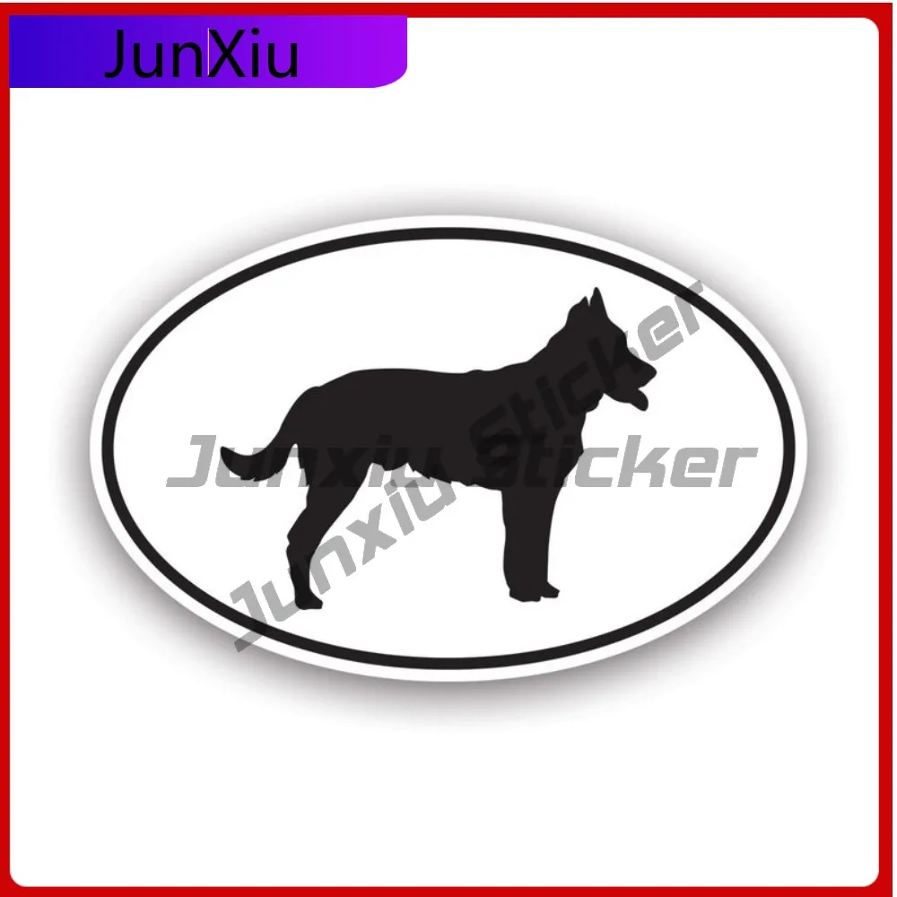 

Beauceron Euro Oval Weather Resistant Sun Resistant Anime Style For Car Window Car Body Motorcycle No Residue Removable Decor