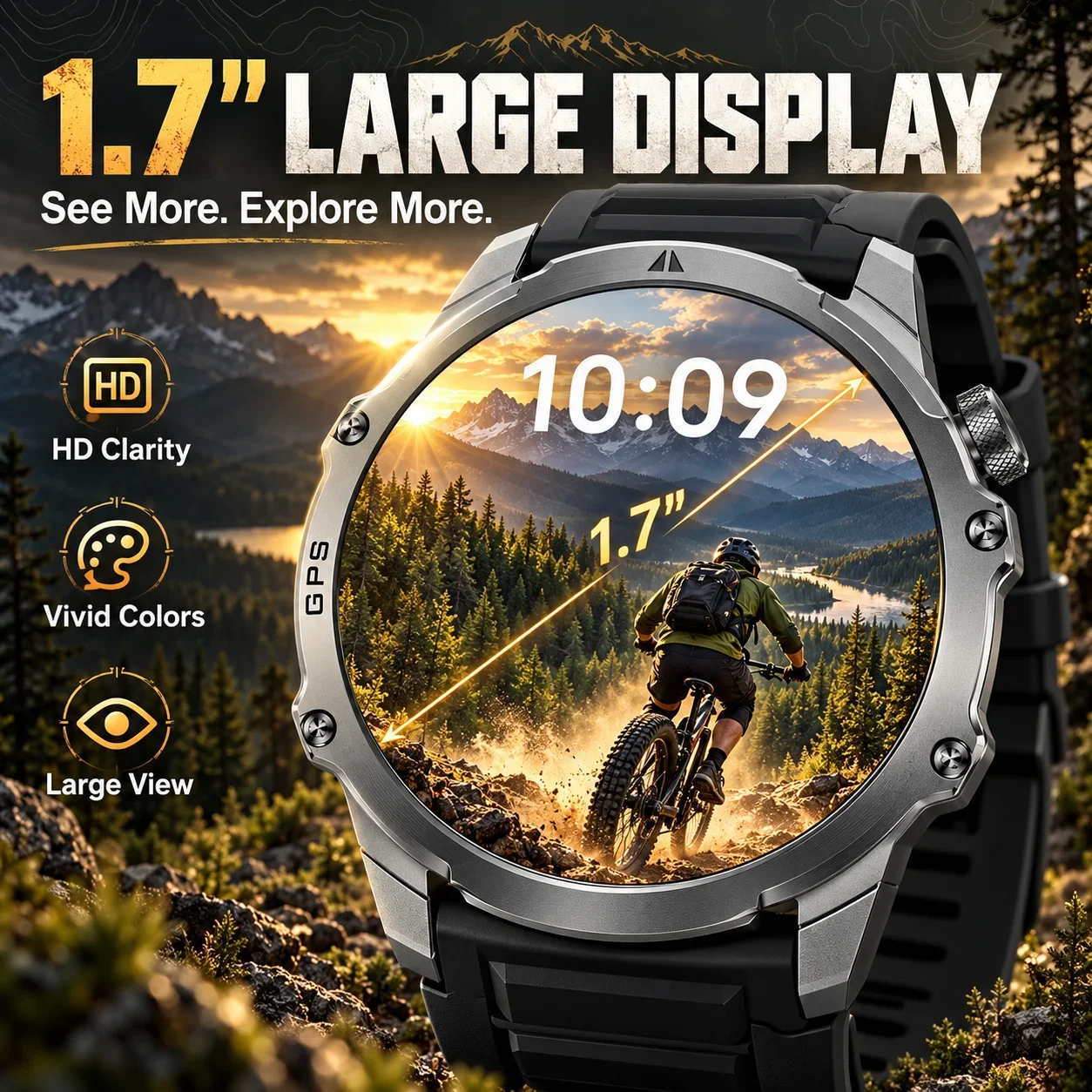 New T-Rex3 Pro GPS Smart Watch Men Precision Compass Built-in Altitude Pressure 1000mAh Battery 3ATM Waterproof Smartwatch Men