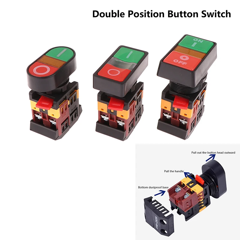 High Quality Double Position Button APBB-22N Oval Double Head Lighted Push Button Switch