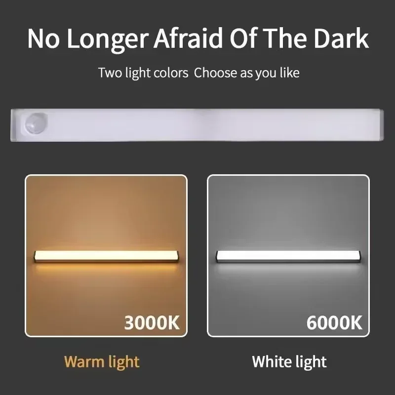 Xiaomi 3 Colors LED Night Light With Motion Sensor Rechargeable USB Night Lamp Wireless Kitchen Cabinet Lamp For Bedroom Bedside