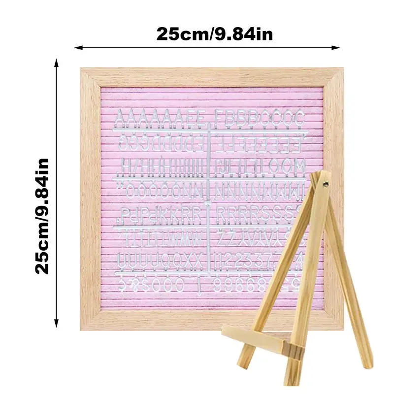 Tablero de letras de madera, tablero de mensajes multiusos de fieltro, tablero de letras cuadrado con letras, letrero de anuncio elegante para el día de la madre