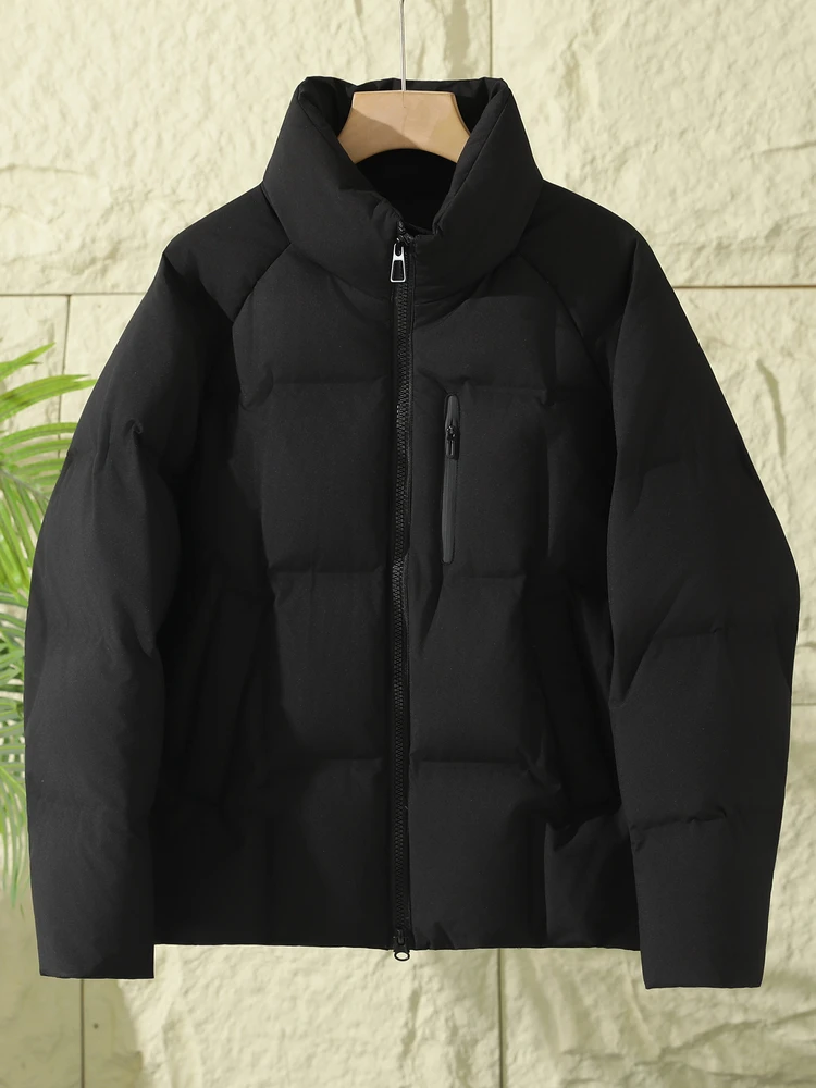 

Мужская теплая куртка для активного отдыха с воротником-стойкой, 90% пух, ветрозащитная, морозостойкая, для альпинизма, поездок на работу, повседневная, на молнии