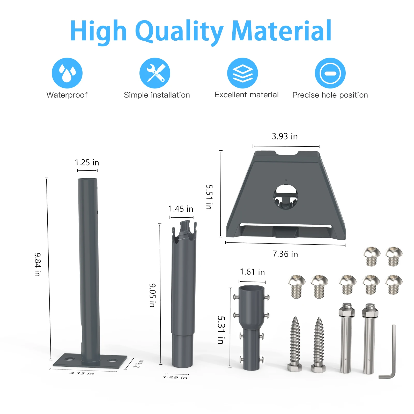 EDUP  SK0069 Starlink Mount StarLink Gen 3 Bracket StarLink Pipe Adapter for Starlink Internet Satellite Kit Starlink Roof Mount