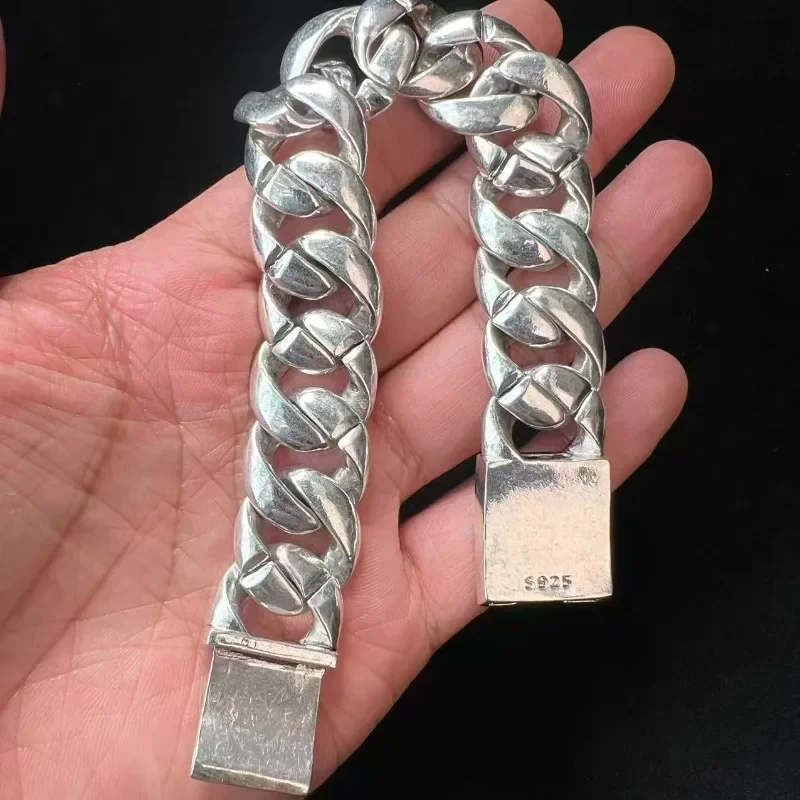 115g Vintage Tibetan Silver Chunky Bracelet, Minimalist Personalized Jewelry Soft & Comfortable Unisex for Men Women, Ideal Gift