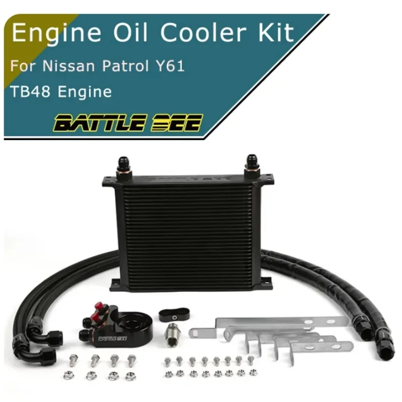 

Engine Oil Cooler Kit For Toyota Patrol Y61 Engine Radiator Oil Filter Sandwich Plate Adapter AN10 radiador BB-OCK-139