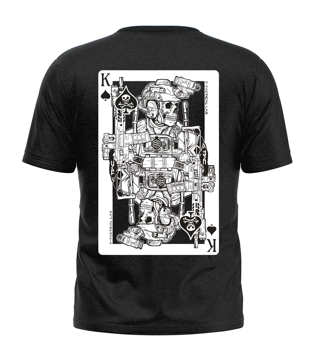 2026 Men Clothes Poker Card Theme T-Shirts Streetwear Cotton Tactical T-shirt Loose Tops Breathable Tee Military Enthusiast