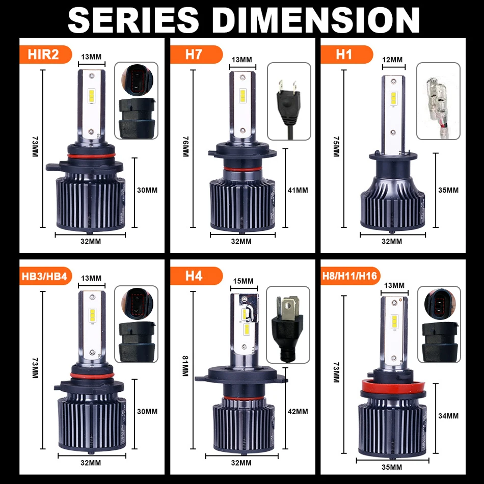 OSRAM LEDriving XLZ HL H7 H4 LED Car Headlight H1 H8 H11 H16 HB3 HB4 HIR2 9012 12V 6000K Super Bright White Lamps Auto Bulb 2pcs