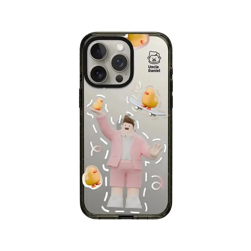 

Uncle Cartoon 2.5 Acrylic Black Border iPhone 12 13 15 14 Pro Max Protective Case, Fits iPhone 15 Pro Max