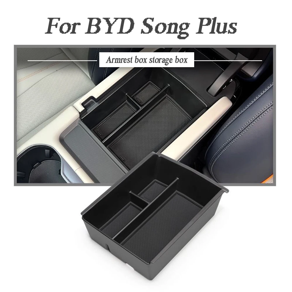 Car armrest storage box central control armrest storage box For BYD Song Plus  2020 2021 2022 2023 2024 Interior accessories