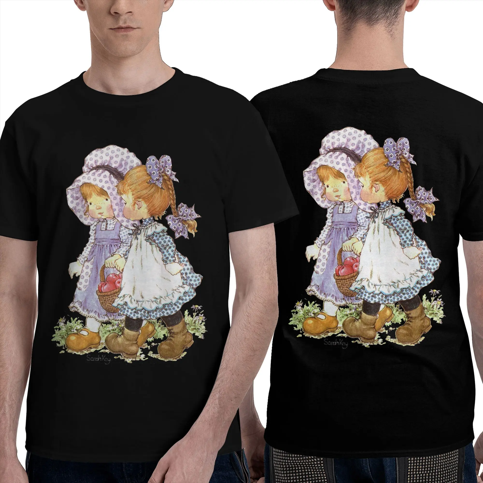 100% Cotton Sarah Kay Girl T-Shirt Men's Double Sided T Shirt Men Crew Neck Summer Shirts Tops Oversized