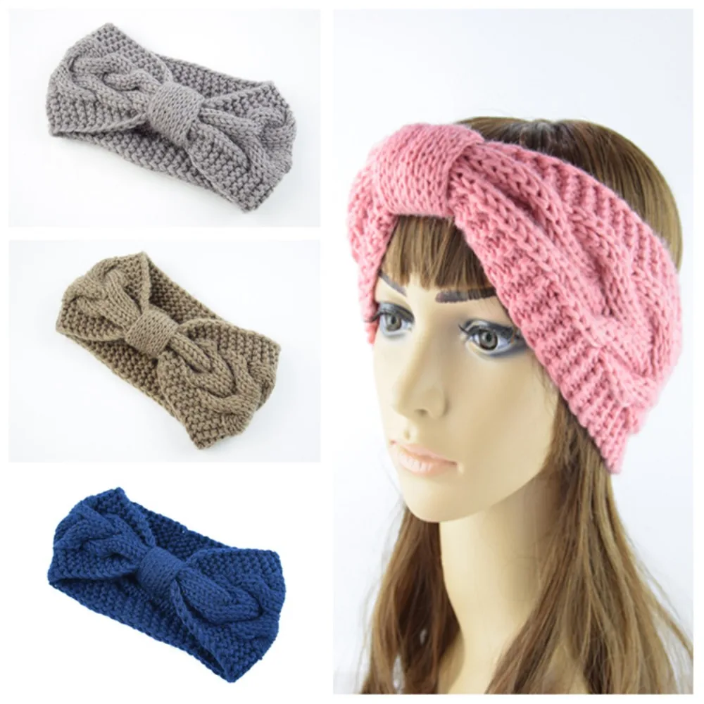 New in Plush Thick Wool Knitting Sports Headband Autumn Ear Protection Ear Warmer Women Thermal Insulation Cold Proof Head Cover