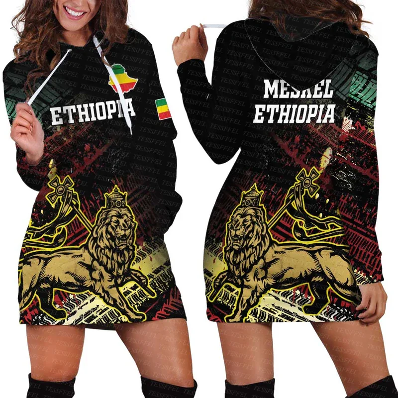 

Custom Name Ethiopia Lion Reggae Africa Native Tribe Tattoo Tracksuit Pullover 3DPrint Harajuku Women Casual Hoodie Dress AZX0