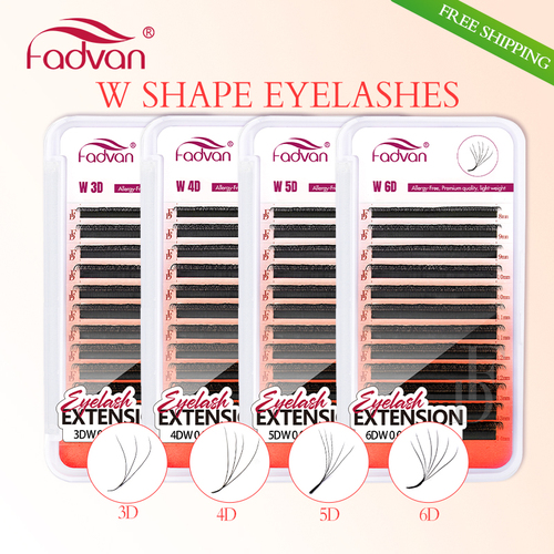 FADVAN W Shape 3D/4D/5D/6D Premade Fans Eyelash Extensions Automatic Flowering Natural Soft Professional Lashes - View 1 FADVAN W Shape 3D/4D/5D/6D Premade Fans Eyelash Extensions Automatic Flowering Natural Soft Professional Lashes - View 1
