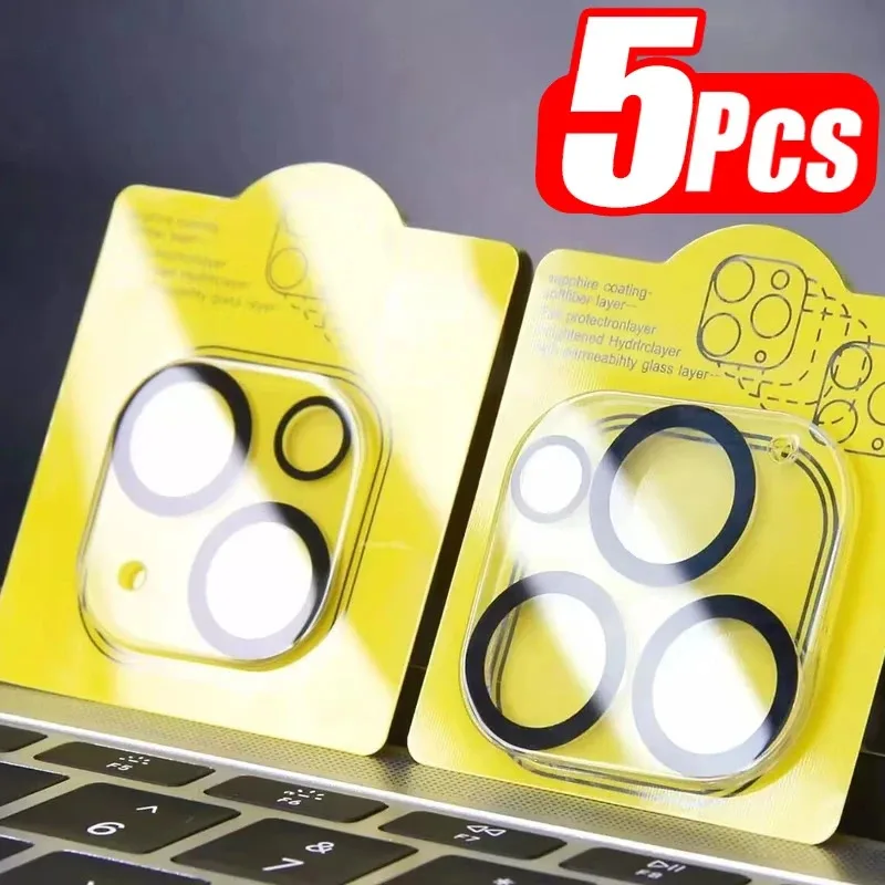 

1-5Pcs Tempered Glass for iPhone17 16 15 14 13 12 11 Pro Max Plus Mini Camera Lens Protector Black Circle Protective Lens Film