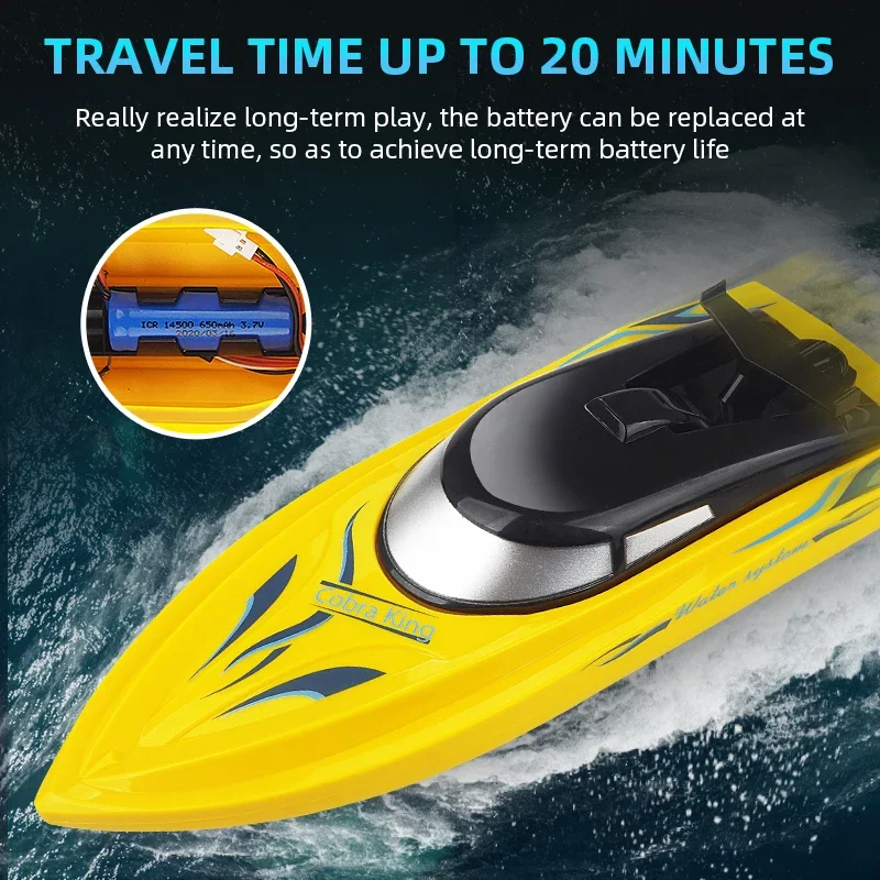 RC Battery Boat Ship 2.4Ghz High-Speed Remote Control Racing Ship Water Speed Boat Child Model Kids Boys Outdoor Pool Toys Gifts