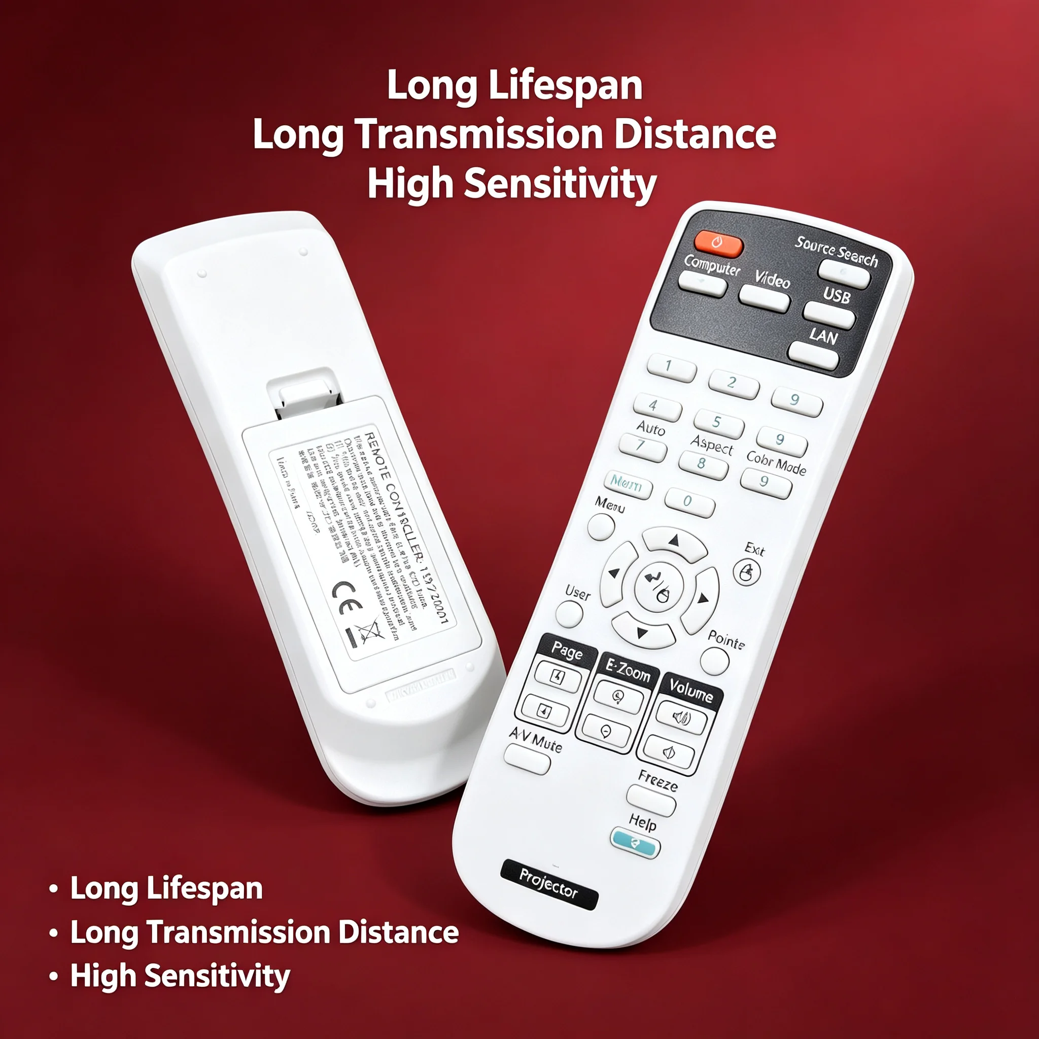 Remote Control 154720001 For Epson EB-X25 EB-S21 EB-W22 EB-X20 EB-X22 EB-S17 EB-X21 EB-965 EB-940 EB-955W EB-98  Projector