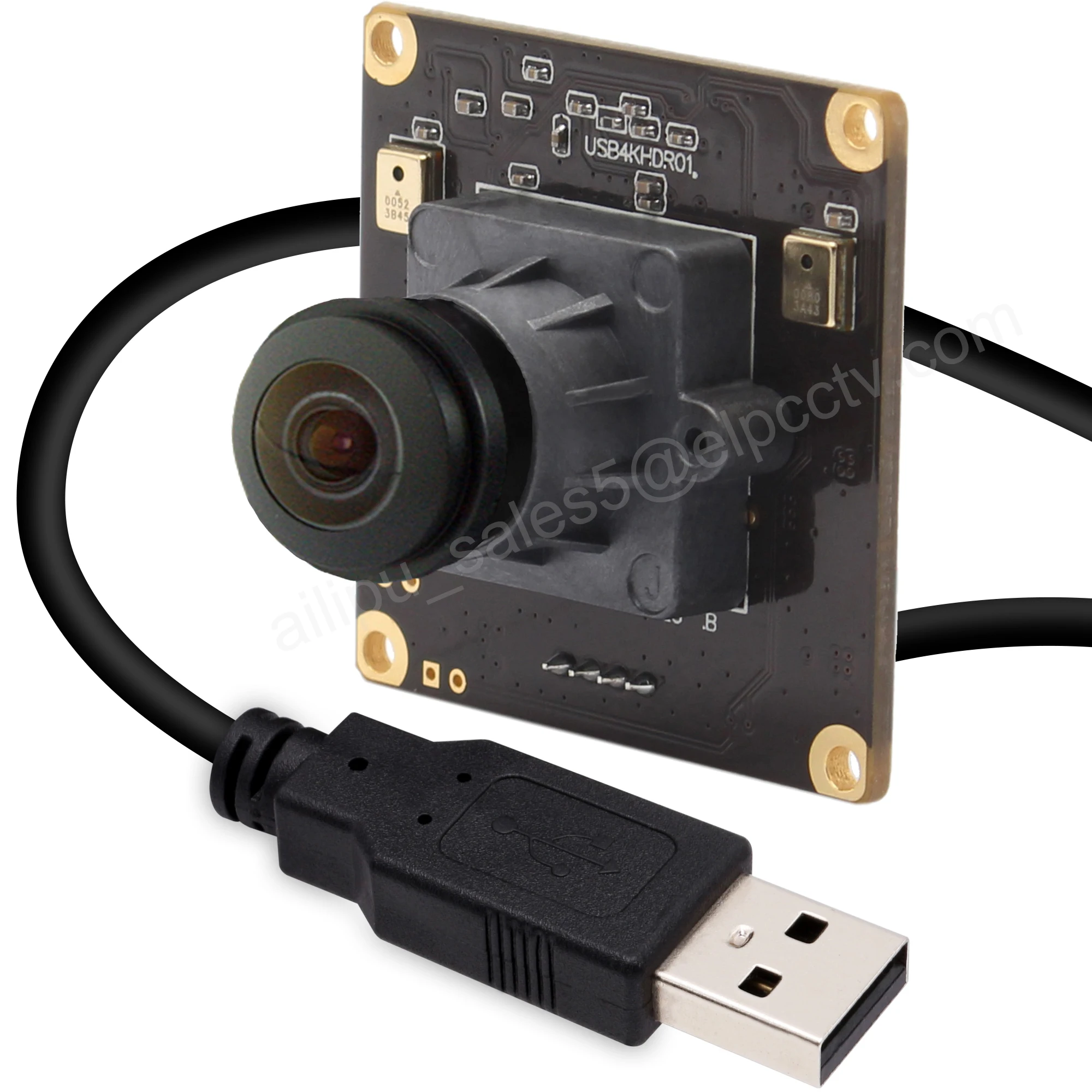Ultra HD 3840X2160 30FPS 4K USB Camera CMOS IMX317 Wide Angle 180 Degree Fisheye Camera Module USB with Microphones