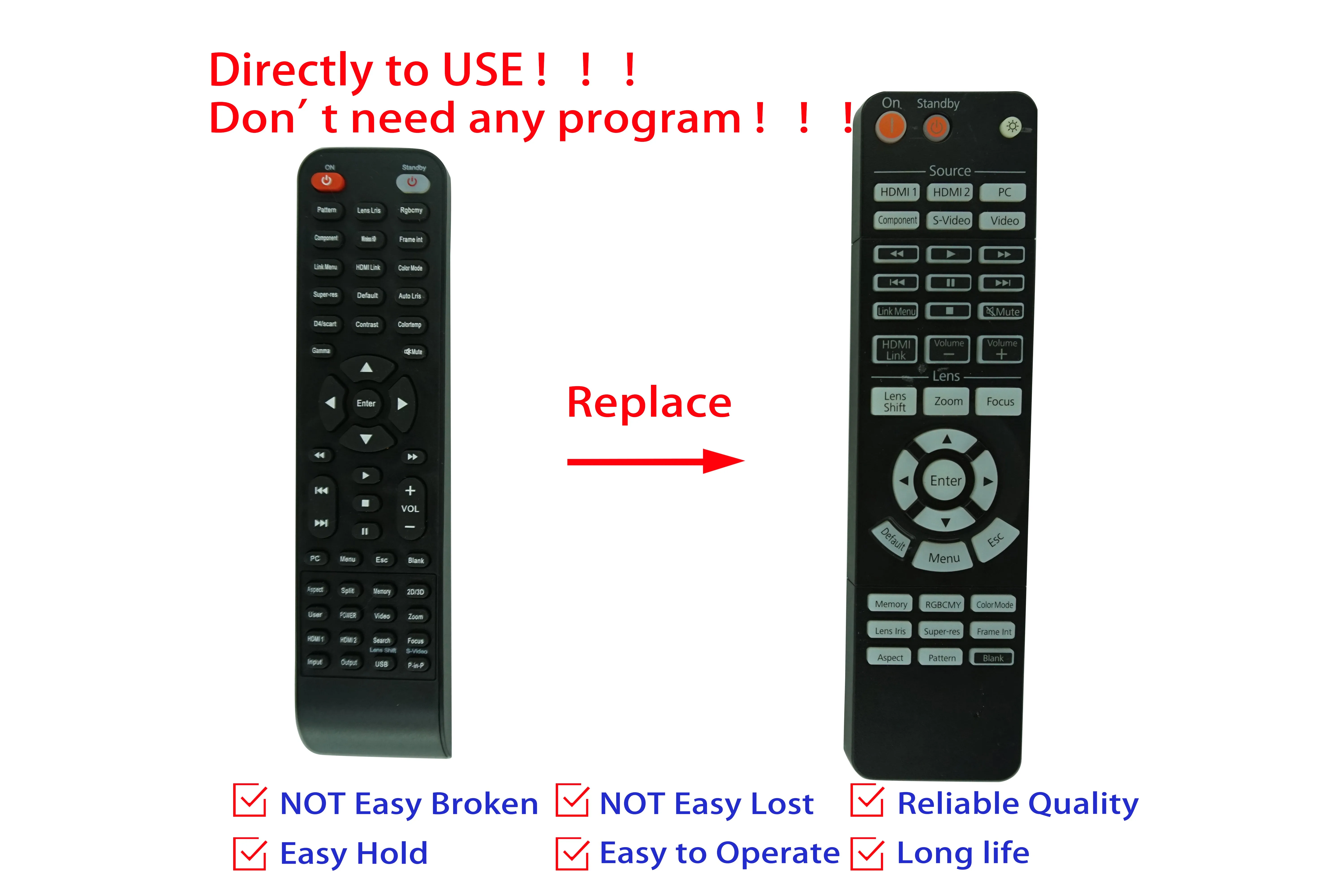 

Remote Control For Epson Powerlite PC6010 5020UB 5030ub 5030ube 6020UB 6030UB HC3700 3LCD 1080P Home Theater Projector