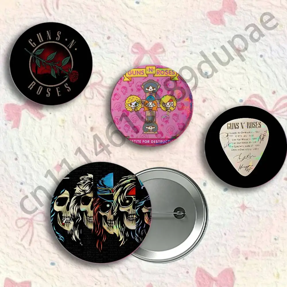 Band G-Guns N Roses Badges 25 32 44 58 75 mm Round Customizable Wholesale Fan goods Self-made fan freebies TH