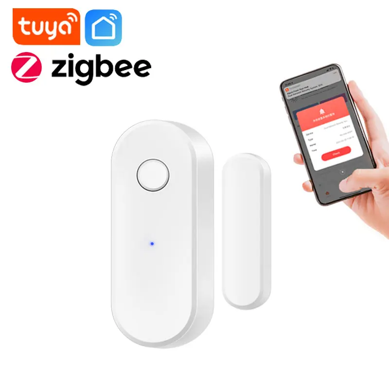 Tuya Zigbee Door Sensor Black Smart Home Window Detector APP Control Works With Zigbee Hub Automation