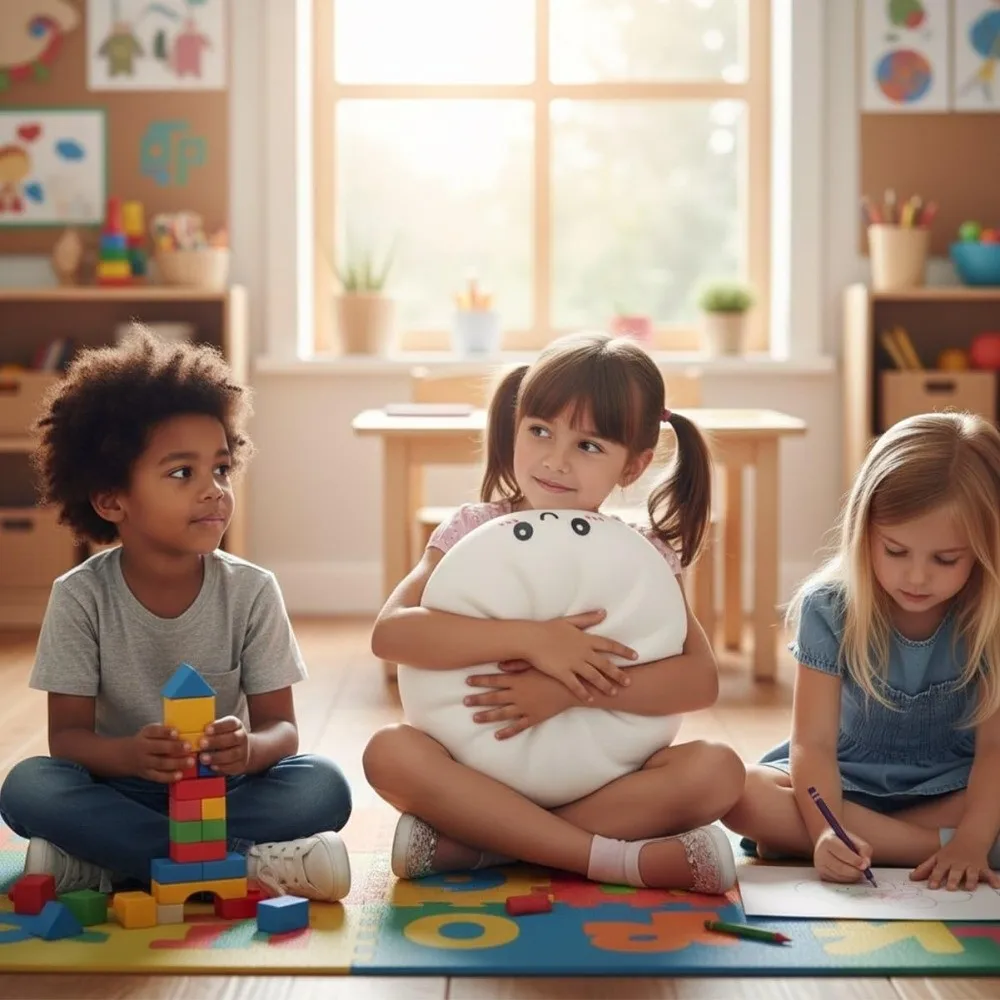 Nouveau chignon en peluche cuit à la vapeur doux, jouet Squishy Pinch Le Fidget avec boîte à vapeur, jouet Squishy, pâte de décompression à presser pour adultes