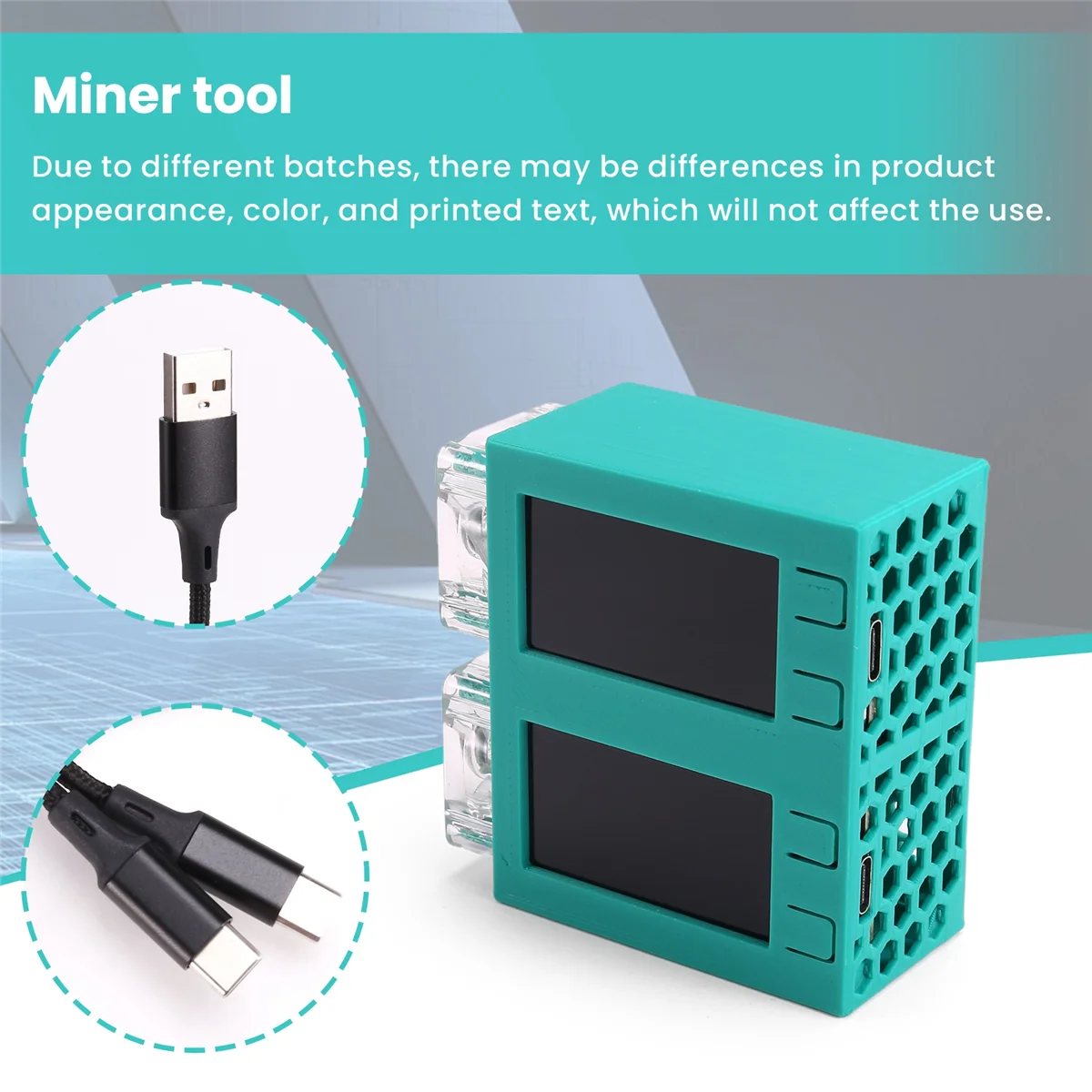 Für NerdMiner V2 Miner 78KH/Sx2 Dual Screen BTC Solo Lottery Miner Bitcoin Nerd Miner Lottery Miner mit leuchtendem Lüfter,B