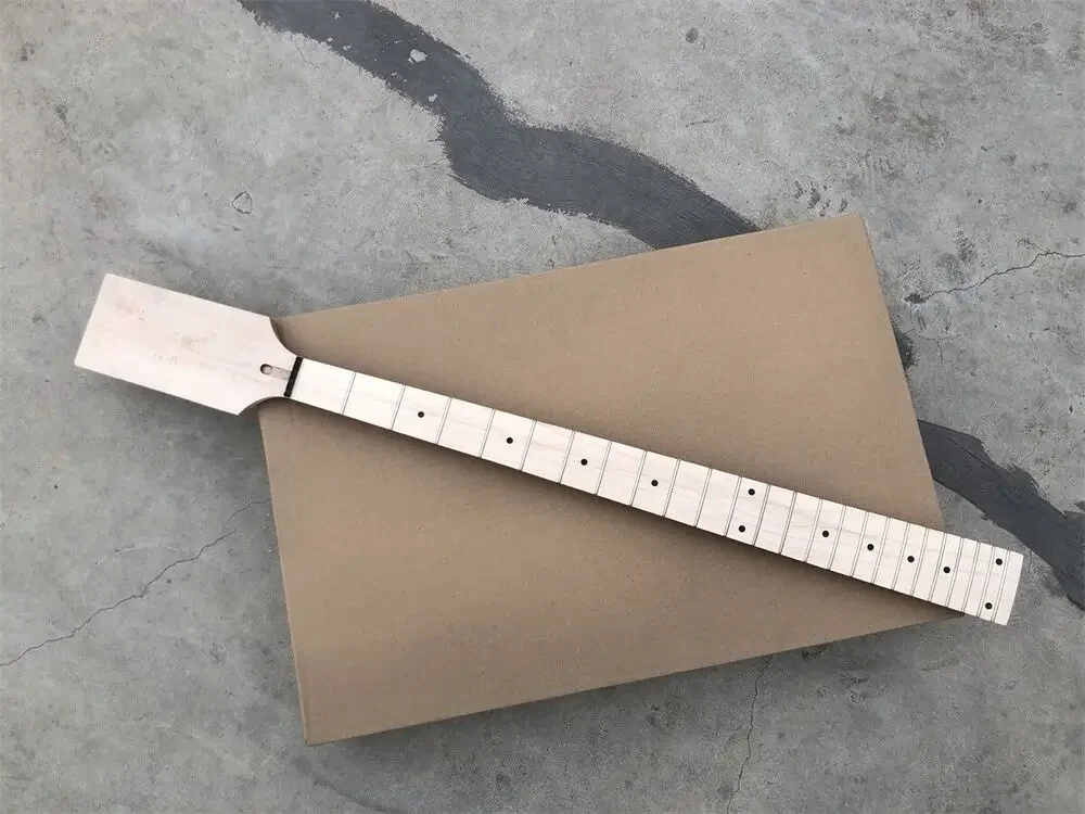 

Yinfente Bass Guitar Neck Maple Fretboard 34inch Paddle Head DIY Guitar Necks 24fret