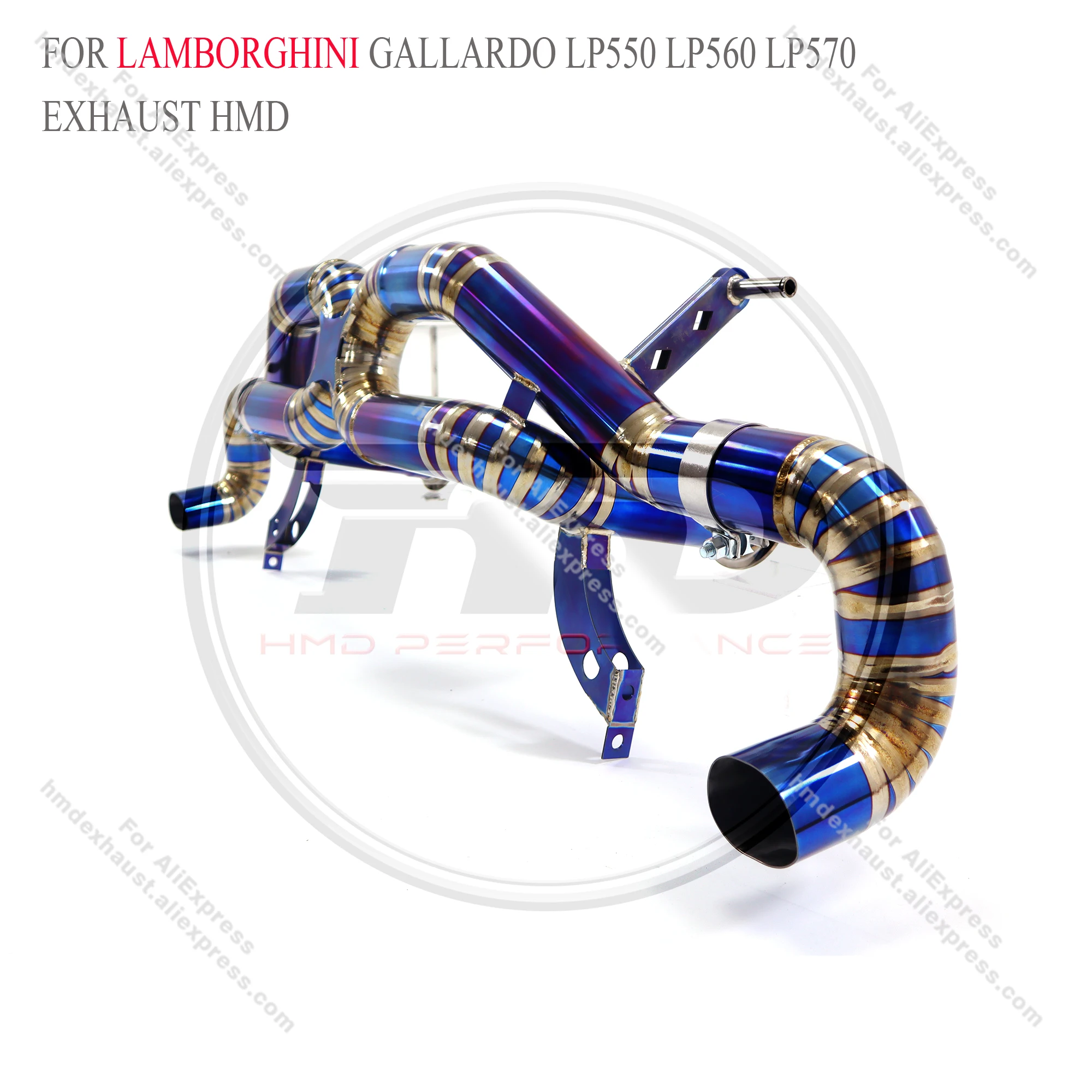 HMDHot sale Titanium Exhaust Pipe System Performance Catback for Lamborghini Gallardo LP550 560 570 5.2 2007-2013 Whith Valve