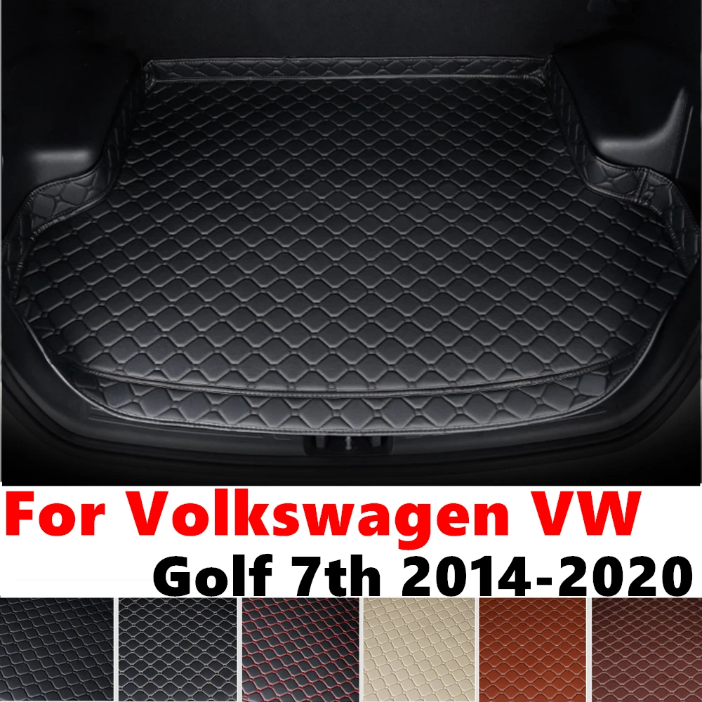 High Side Car trunk mat for Volkswagen VW Golf 7TH 20 2019 2018-2014 Tail Boot Luggage Pad Rear Cargo Liner Interior Accessories