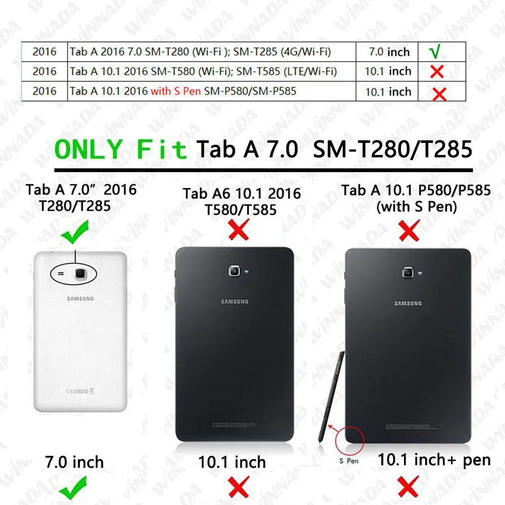 For Samsung galaxy Tab A 2016 7.0 case for SM- T280 T285 Armor cover Tab A6 7.0 inch SM-T285 SM-T280 coque