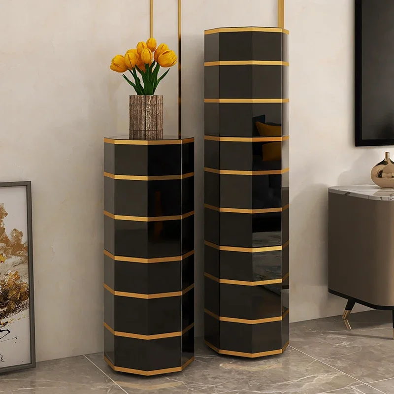 360 Rotary Shoe Cabinet Creative Light Luxury Household Door Entry Entrance Living Room Column-shaped Storage