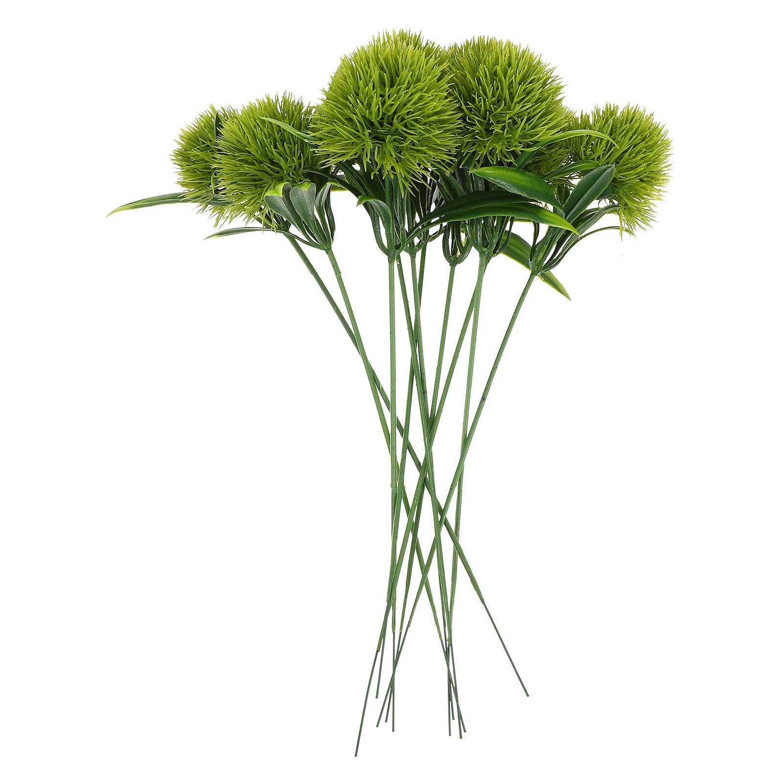 10 Pcs Green Simulated Dandelion Decoration Dandelions for Woman Fake Plastic Outdoor Flowers Baby