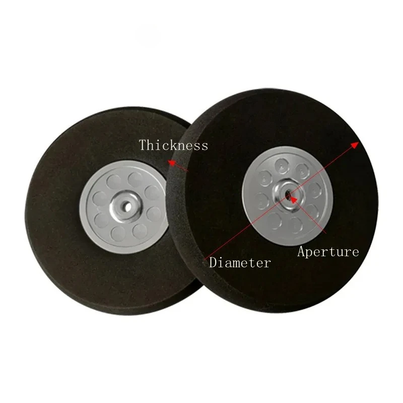 XFlight 1 PC roues de train d'atterrissage en aluminium CNC avec pneus éponge en mousse EVA |   Pièces de rechange pour avion RC |   Accessoire de moyeu durable