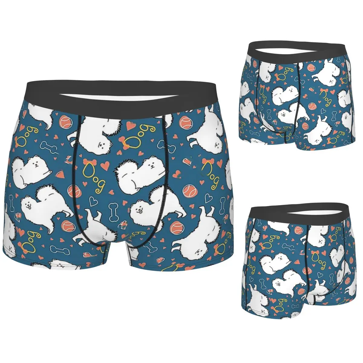 

Трусы-боксеры, шорты Love Samoyed Dog, мужские трусы, мягкое нижнее белье для мужчин, подарки бойфренду
