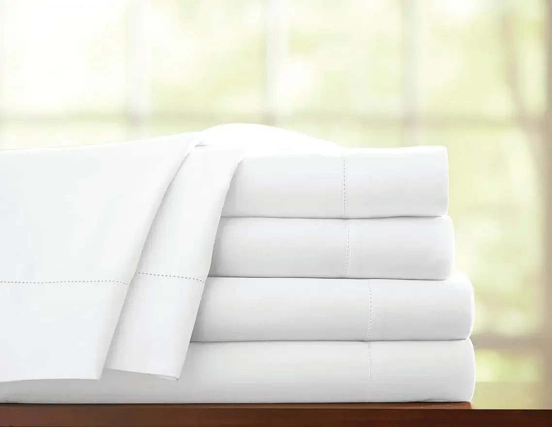 Cotton Deep Pocket Luxury King Sheet Set, White