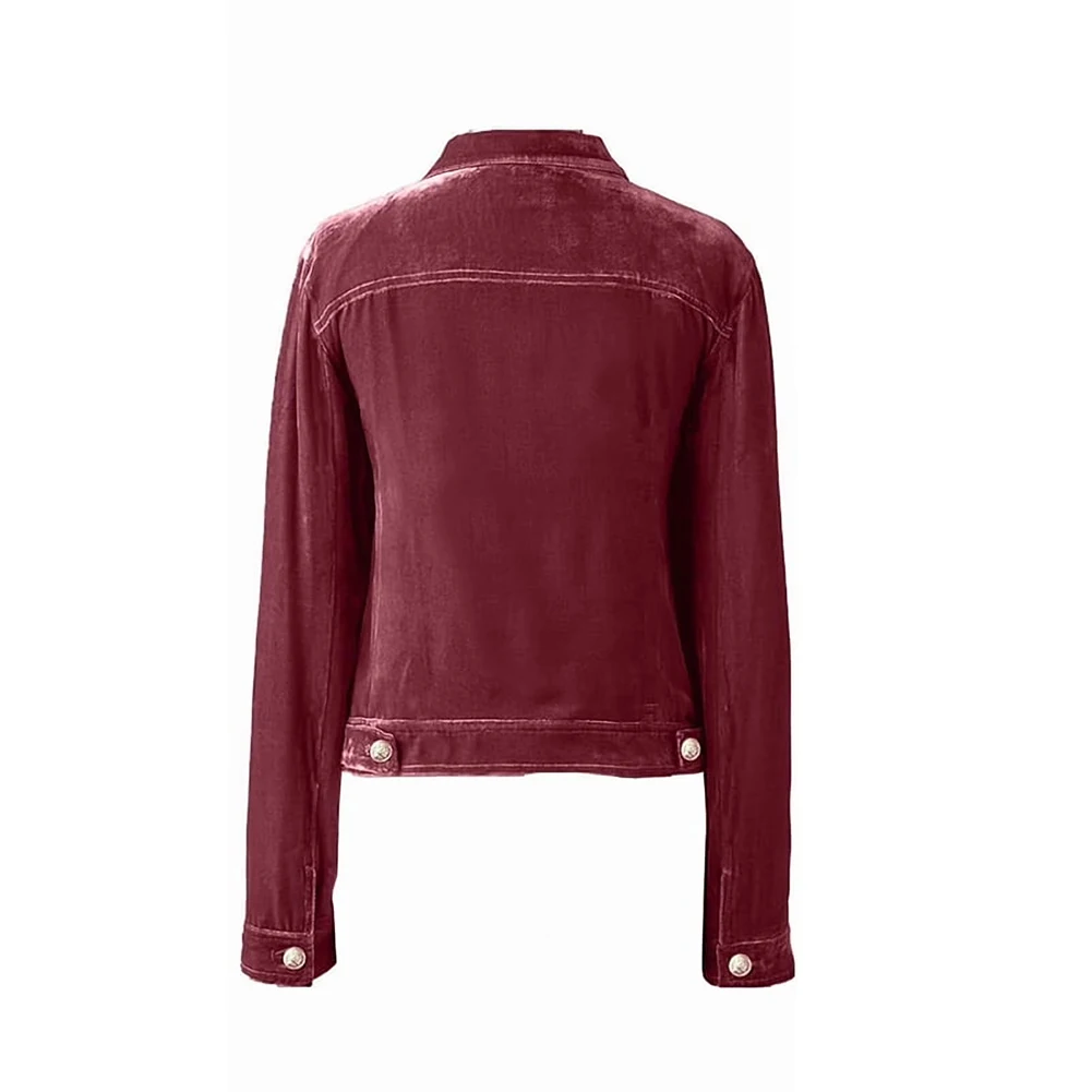 Women's Gold for velvet Short Jacket Solid Color Lapel Style for Summer Casual Vacation Beach Cycling and Light Exercise Wear