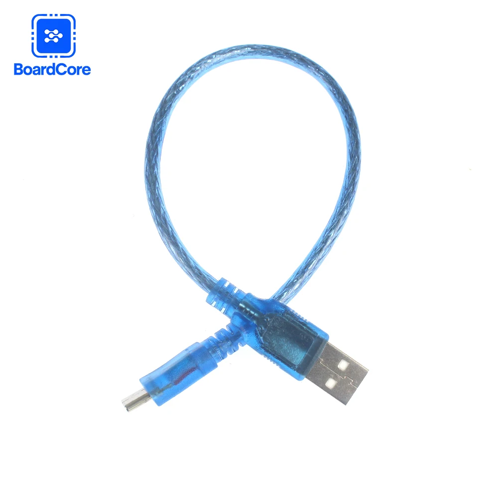 สายดาต้า USB สีน้ำเงิน 30 ซม. สำหรับ Uno R3/Arduino Mega 2560/Arduino Due สายพิมพ์อินเทอร์เฟซ Type-C ความเร็วสูงสำหรับ Arduino
