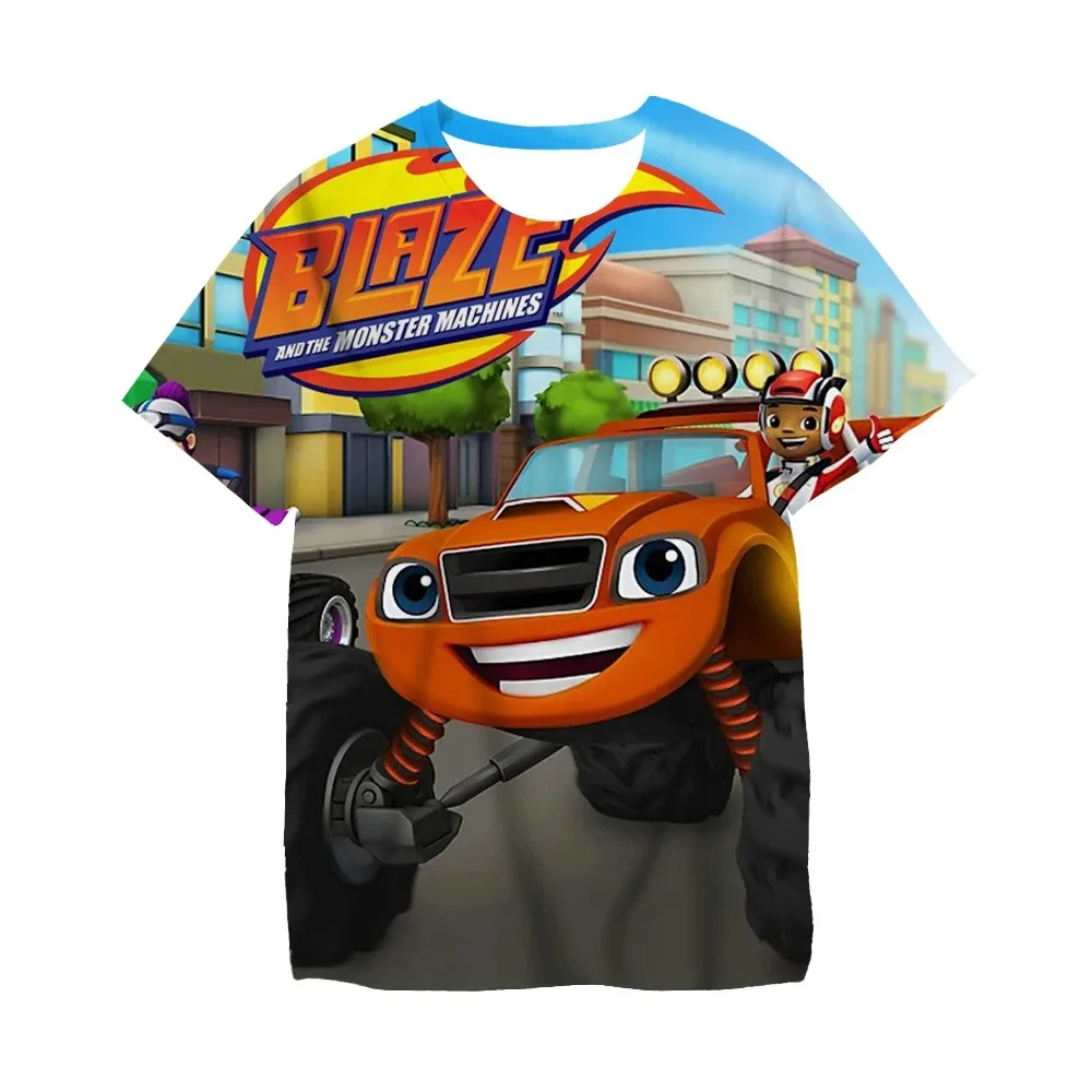 T Shirt Blaze Monster Kids - Camisetas - AliExpress