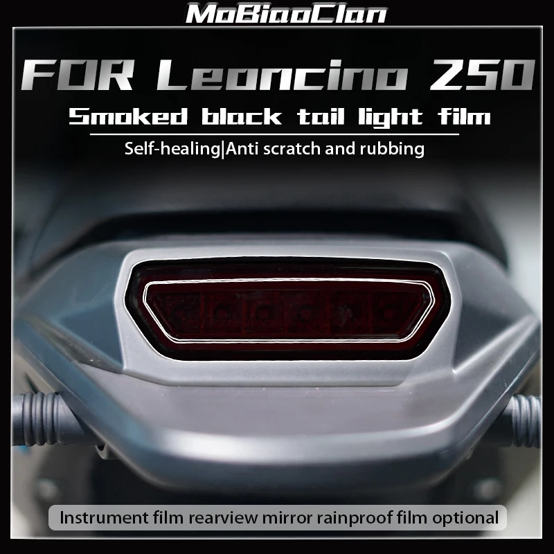For Benelli Leoncino 150 250 Instrument Film Light Film Transparent Headlights Tail Light Film Smoked Black Protection Film Acce