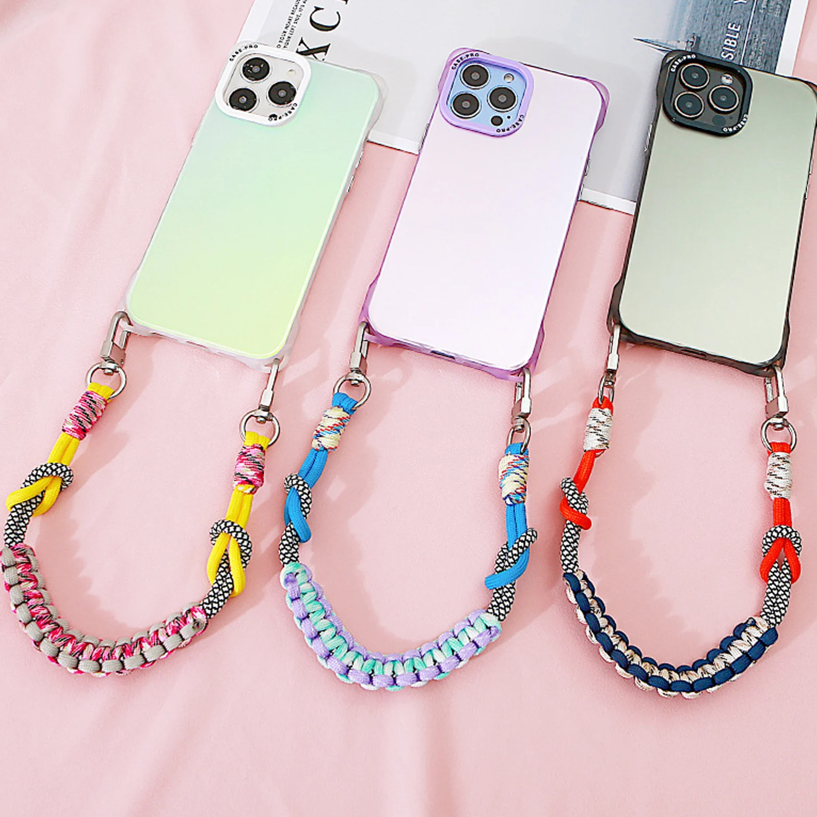 Cuerda Universal para Teléfono de Moda, Correa Corta para Celular, Lanyard Antipérdida, Cadena de Joyería, Correas para Muñeca, Accesorio de Cuerda Colgante para Teléfono.