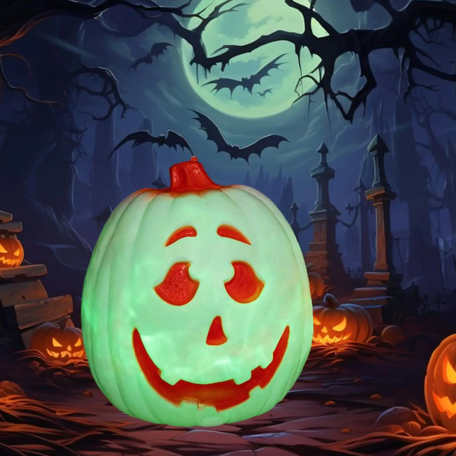 

Halloween Led Pumpkin Lantern Led Light Voice Control Color Changing Lights Halloween Decor Led Lamp Home Bar Party Props