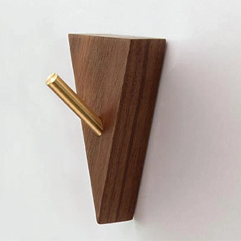 Ropa madera sólida nuez colgilla colgilla montada en pared decorativa para llave para soporte llave bufanda