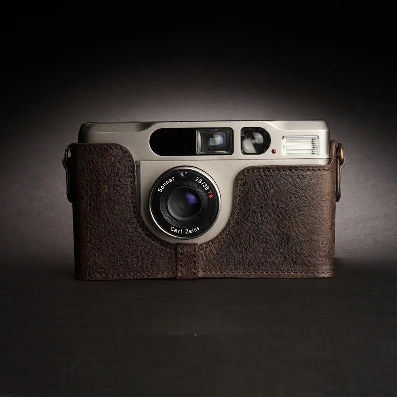 100% Brand New Genuine Leather Camera case Cover Bag for CONTAX T3 T2 Tix